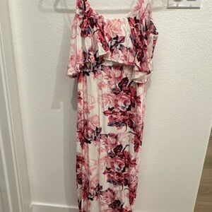 Forever 21 Pink Floral Maxi Dress